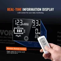 Invertor-cu-sinus-pur-2000W-12V-către-230V-LCD-telecomandă-wireless