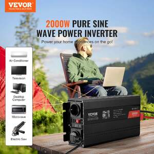 Invertor-cu-sinus-pur-2000W-12V-către-230V-LCD-telecomandă-wireless