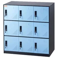 Dulap-metalic-pentru-depozitare-cu-9-uși-culoare-neagră-oțel