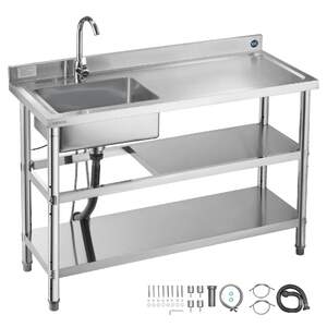 Chiuvetă-profesională-din-oțel-inoxidabil-1200x500x940-mm-cu-baterie-și-raft-dublu