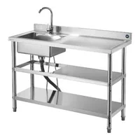 Chiuvetă-profesională-din-oțel-inoxidabil-1200x500x940-mm-cu-baterie-și-raft-dublu