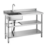 Chiuvetă-profesională-din-oțel-inoxidabil-1200x500x940-mm-cu-baterie-și-raft-dublu