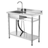 Chiuvetă-profesională-din-oțel-inoxidabil-1000x500x940-mm-cu-cuvă-în-dreapta