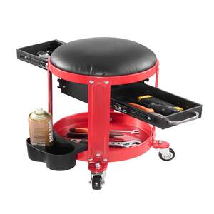 Taburet-de-atelier-pe-roți-cu-2-sertare-136-kg-pernă-detașabilă-și-organizator