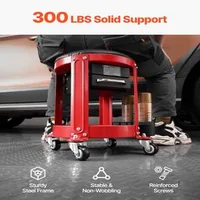 Taburet-de-atelier-pe-roți-cu-2-sertare-136-kg-pernă-detașabilă-și-organizator