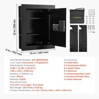 Seif-biometric-de-încastrat-în-perete-23-5-L-amprentă-digitală-3-niveluri-montaj-ascuns