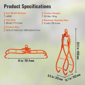 Clește-profesional-pentru-bușteni-1000-kg-28-inci-cu-4-dinți-pentru-bușteni-grei