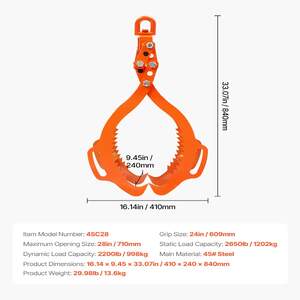 Clește-rotativ-pentru-bușteni-1000-kg-28-inci-cu-4-dinți-din-oțel-masiv