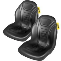 Scaun-universal-pentru-tractor-set-de-2-buc-spătar-înalt-vinil-negru-orificiu-de-drenaj