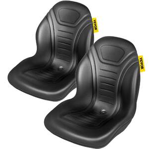 Scaun-universal-pentru-tractor-set-de-2-buc-spătar-înalt-vinil-negru-orificiu-de-drenaj