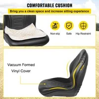 Scaun-universal-pentru-tractor-set-de-2-buc-spătar-înalt-vinil-negru-orificiu-de-drenaj