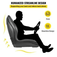 Scaun-universal-pentru-tractor-set-de-2-buc-spătar-înalt-vinil-negru-orificiu-de-drenaj