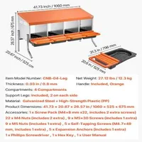 Cuibare-pentru-găini-cu-4-compartimente-sistem-Roll-away-din-oțel-galvanizat-cu-picioare