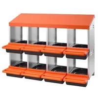 Cuibare-pentru-găini-cu-8-compartimente-pe-2-niveluri-cu-sistem-Roll-out-din-oțel-galvanizat