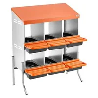 Cuibare-pentru-găini-cu-6-compartimente-sistem-Roll-away-din-oțel-galvanizat-cu-picioare