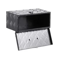 Cutie-compactă-neagră-din-aluminiu-pentru-scule-41-cm-striată-Diamond-Plate-pentru-pickup-și-ATV