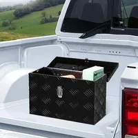 Cutie-compactă-neagră-din-aluminiu-pentru-scule-41-cm-striată-Diamond-Plate-pentru-pickup-și-ATV