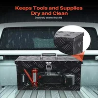 Cutie-compactă-neagră-din-aluminiu-pentru-scule-41-cm-striată-Diamond-Plate-pentru-pickup-și-ATV