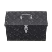 Cutie-compactă-neagră-din-aluminiu-pentru-scule-41-cm-striată-Diamond-Plate-pentru-pickup-și-ATV