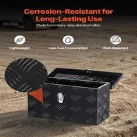 Cutie-compactă-neagră-din-aluminiu-pentru-scule-41-cm-striată-Diamond-Plate-pentru-pickup-și-ATV