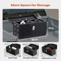 Cutie-compactă-neagră-din-aluminiu-pentru-scule-41-cm-striată-Diamond-Plate-pentru-pickup-și-ATV