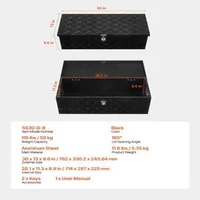 Cutie-pentru-scule-din-aluminiu-neagră-76-cm-compactă-cu-striații-Diamond-Plate-pentru-pick-up-și-remorcă