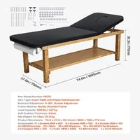 Masă-medicală-de-examinare-cu-cadru-din-lemn-și-spătar-reglabil
