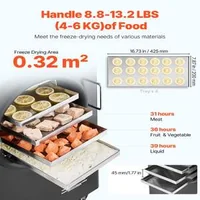 Aparat-negru-de-liofilizare-Freeze-Dryer-cu-4-niveluri-pentru-uscare-profesională-în-vid