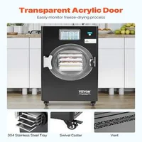 Aparat-negru-de-liofilizare-Freeze-Dryer-cu-4-niveluri-pentru-uscare-profesională-în-vid