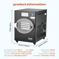 Aparat-negru-de-liofilizare-Freeze-Dryer-cu-4-niveluri-pentru-uscare-profesională-în-vid