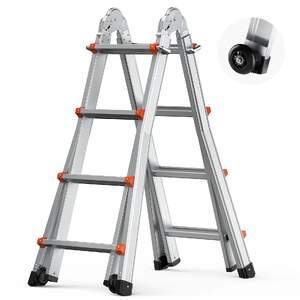 Scară-telescopică-din-aluminiu-4-m-cadru-tip-A-multifuncțional