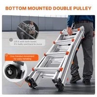 Scară-telescopică-din-aluminiu-4-m-cadru-tip-A-multifuncțional