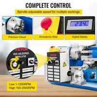 Mini-strung-metalic-550-W-cu-viteză-variabilă-până-la-2250-rpm-Include-mandrină-cu-3-bacuri-precizie-și-afișaj-digital-pentru-prelucrare-metal-cu-cutie-de-scule