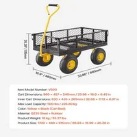 Cărucior-metalic-compact-de-grădină-227-kg-remorcă-ranforsată-cu-anvelope