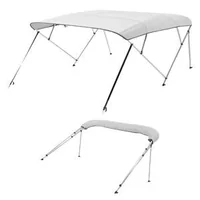 Copertină-pentru-barcă-Bimini-Top-cu-4-cadre-lungime-2-44-m-Oxford-600D-gri-deschis