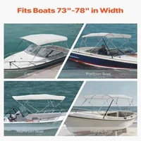 Copertină-pentru-barcă-Bimini-Top-cu-4-cadre-lungime-2-44-m-Oxford-600D-gri-deschis