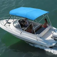 Copertină-pentru-barcă-Bimini-Top-cu-4-cadre-lungime-2-44-m-Oxford-600D-albastră