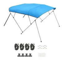 Copertină-pentru-barcă-Bimini-Top-cu-4-cadre-lungime-2-44-m-Oxford-600D-albastră