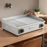 Grătar-electric-profesional-4400-W-725-x-400-mm-placă-combinată-netedă-și-striată
