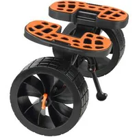 Cărucior-rezistent-pentru-caiac-capacitate-de-145-kg-demontabil-cu-anvelope-pline-de-25-cm-suporturi-reglabile-și-picior-de-sprijin-antiderapant-pentru-caiace-și-canoe