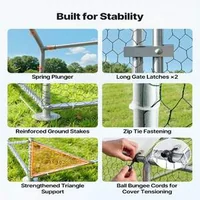 Adăpost-spațios-din-metal-pentru-găini-3x3x2-m-Acoperiș-tip-coamă-și-oțel-galvanizat