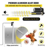 Ușă-automată-pentru-găinărie-timer-senzor-de-lumină-și-2-telecomenzi