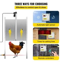 Ușă-automată-pentru-găinărie-timer-senzor-de-lumină-și-2-telecomenzi