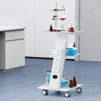 Cărucior-mobil-de-serviciu-dentar-cu-trei-niveluri-și-bandă-de-prize-electrice-integrată