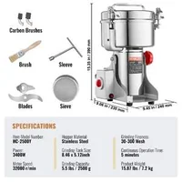 Moară-electrică-industrială-2500-g-4000-W-pentru-cereale-condimente-și-ierburi