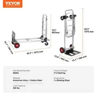 Cărucior-profesional-de-transport-din-aluminiu-2-în-1-capacitate-de-181-kg