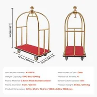 Cărucior-profesional-pentru-bagaje-de-hotel-Oțel-inoxidabil-capacitate-500-kg