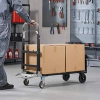 Cărucior-de-transport-pliabil-2-în-1-capacitate-de-227-kg-cu-mâner-reglabil