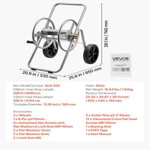 Cărucior-mobil-pentru-furtun-de-grădină-capacitate-de-90-m-cu-anvelope-pneumatice-și-coș