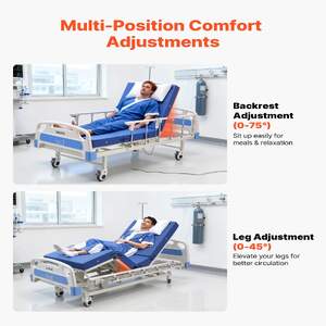 Pat-electric-de-spital-2-funcții-cu-saltea-capacitate-250-kg